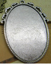 Zinc Alloy Brooch Cabochon Settings.Fashion Jewelry Findings.Inner dia：30x40mm. Sold by PC
