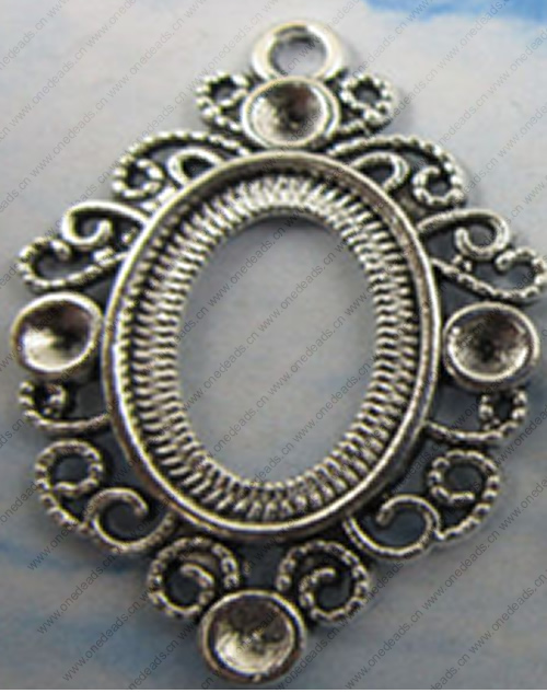 Zinc Alloy Brooch Cabochon Settings.Fashion Jewelry Findings.Inner dia：18x25mm. Sold by PC