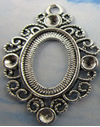 Zinc Alloy Brooch Cabochon Settings.Fashion Jewelry Findings.Inner dia：18x25mm. Sold by PC