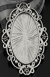 Zinc Alloy Brooch Cabochon Settings.Fashion Jewelry Findings.Inner dia：30x40mm. Sold by PC