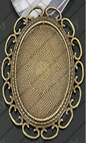 Zinc Alloy Brooch Cabochon Settings.Fashion Jewelry Findings.Inner dia：30x40mm. Sold by PC