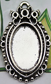 Zinc Alloy Brooch Cabochon Settings.Fashion Jewelry Findings.Inner dia：18x25mm. Sold by PC