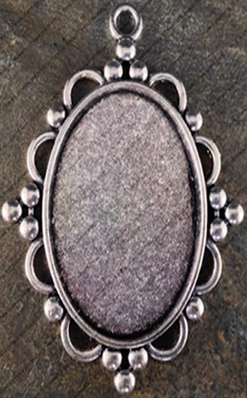 Zinc Alloy Brooch Cabochon Settings.Fashion Jewelry Findings.Inner dia：18x25mm. Sold by PC