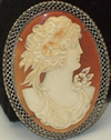 Zinc Alloy Brooch Cabochon Settings.Fashion Jewelry Findings.Inner dia：30x40mm. Sold by PC