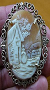 Zinc Alloy Brooch Cabochon Settings.Fashion Jewelry Findings.Inner dia：30x40mm. Sold by PC
