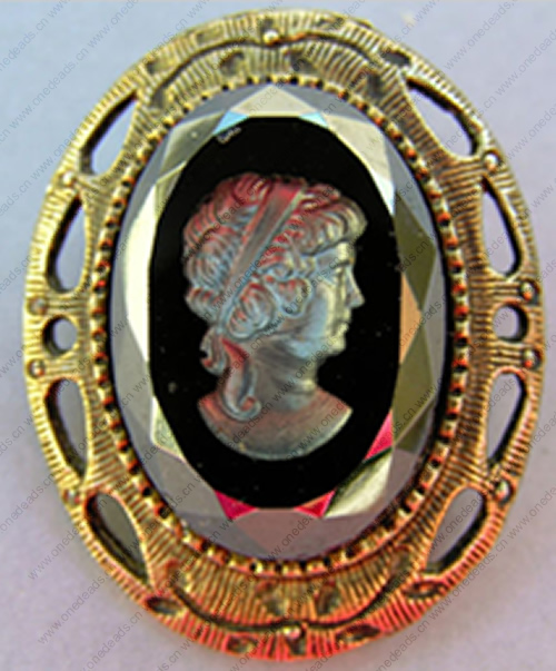 Zinc Alloy Brooch Cabochon Settings.Fashion Jewelry Findings.Inner dia：18x25mm. Sold by PC