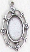 Zinc Alloy Brooch Cabochon Settings.Fashion Jewelry Findings.Inner dia：18x25mm. Sold by PC