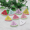 Wholesale Mixed color Lead-free Watermelon Wooden Button Beads 27x29mm Sold by PC
