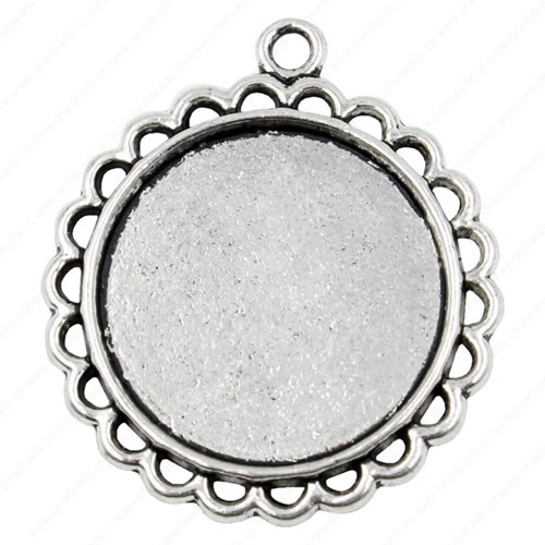 Zinc Alloy Cabochon Settings. Fashion Jewelry Findings. 31x27mm Inner dia 20mm. Sold by KG