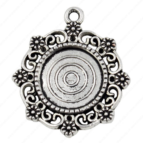 Zinc Alloy Cabochon Settings. Fashion Jewelry Findings. 30x26mm Inner dia 14mm. Sold by KG