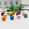 Wholesale Mixed Wood Beads Lead-free Smile Face Wooden Beads For DIY jewelry Finding 13x14mm Hole:5mm Sold by PC