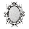 Zinc Alloy Brooch Cabochon Settings.Fashion Jewelry Findings.39x32mm Inner dia 18x25mm. Sold by PC