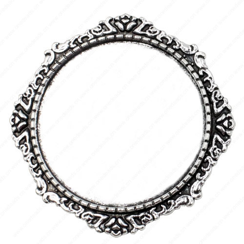 Zinc Alloy Brooch Cabochon Settings.Fashion Jewelry Findings.40x40mm Inner dia 30mm. Sold by PC