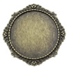 Zinc Alloy Brooch Cabochon Settings.Fashion Jewelry Findings.40x40mm Inner dia 30mm. Sold by PC