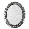 Zinc Alloy Brooch Cabochon Settings.Fashion Jewelry Findings.40x50mm Inner dia 30x40mm. Sold by PC
