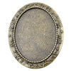 Zinc Alloy Brooch Cabochon Settings.Fashion Jewelry Findings.40x50mm Inner dia 30x40mm. Sold by PC
