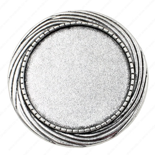 Zinc Alloy Brooch Cabochon Settings.Fashion Jewelry Findings.40mm Inner dia 30mm. Sold by PC