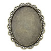 Zinc Alloy Brooch Cabochon Settings.Fashion Jewelry Findings.39x48mm Inner dia 30x40mm. Sold by PC
