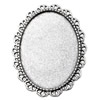 Zinc Alloy Brooch Cabochon Settings.Fashion Jewelry Findings.39x48mm Inner dia 30x40mm. Sold by PC
