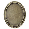 Zinc Alloy Brooch Cabochon Settings.Fashion Jewelry Findings.38x48mm Inner dia 30x40mm. Sold by PC
