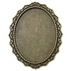 Zinc Alloy Brooch Cabochon Settings.Fashion Jewelry Findings.40x50mm Inner dia 30x40mm. Sold by PC
