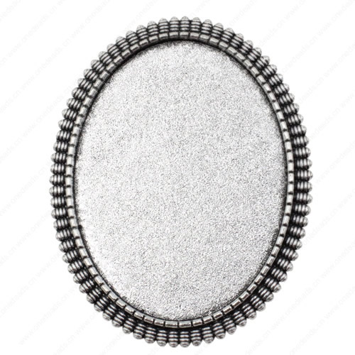 Zinc Alloy Brooch Cabochon Settings.Fashion Jewelry Findings.47x37mm Inner dia 30x40mm. Sold by PC