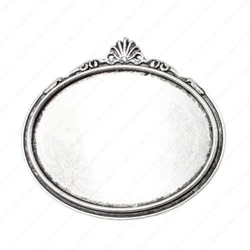 Zinc Alloy Brooch Cabochon Settings.Fashion Jewelry Findings.40.5x40.5mm Inner dia 30x40mm. Sold by PC