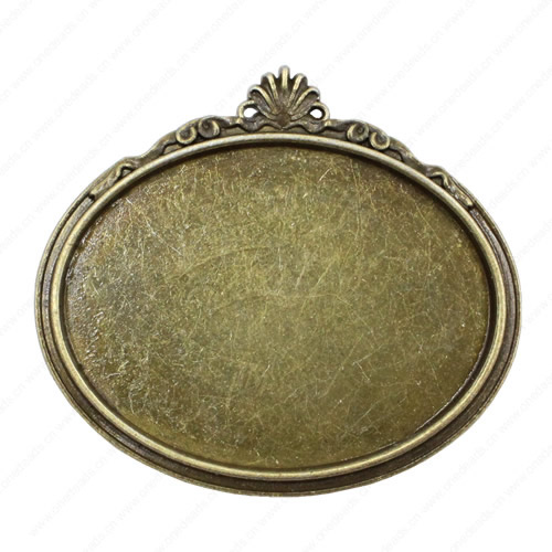 Zinc Alloy Brooch Cabochon Settings.Fashion Jewelry Findings.40.5x40.5mm Inner dia 30x40mm. Sold by PC