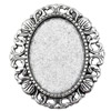 Zinc Alloy Brooch Cabochon Settings.Fashion Jewelry Findings.34x30mm Inner dia 18x25mm. Sold by PC
