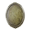 Zinc Alloy Brooch Cabochon Settings.Fashion Jewelry Findings.49x35mm Inner dia 30x40mm. Sold by PC
