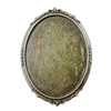 Zinc Alloy Brooch Cabochon Settings.Fashion Jewelry Findings.49x35mm Inner dia 30x40mm. Sold by PC