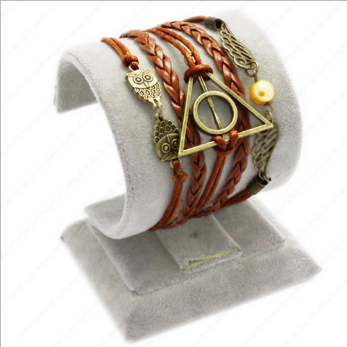 2015 Wholesale Fashion New Best Gift Hallows Snitch Cords Bracelets For Women Pulseiras Length 16+5cm Sold by Strand