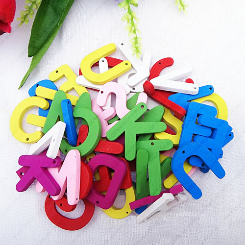 Wooden Pendant, Fashion DIY-accessories Mixed color 30mm, Sold by PC
