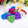 Wooden Pendant, Fashion DIY-accessories Mixed color 25x25mm, Sold by PC