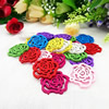 Wooden Pendant, Fashion DIY-accessories Mixed color 26x26mm, Sold by PC
