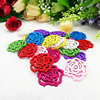 Wooden Pendant, Fashion DIY-accessories Mixed color 26x26mm, Sold by PC
