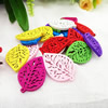 Wooden Pendant, Fashion DIY-accessories Mixed color 29x20mm, Sold by PC