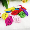 Wooden Pendant, Fashion DIY-accessories Mixed color 29x20mm, Sold by PC
