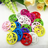 Wooden Pendant, Fashion DIY-accessories Mixed color 27x25mm, Sold by PC