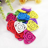 Wooden Pendant, Fashion DIY-accessories Mixed color 24x25mm, Sold by PC