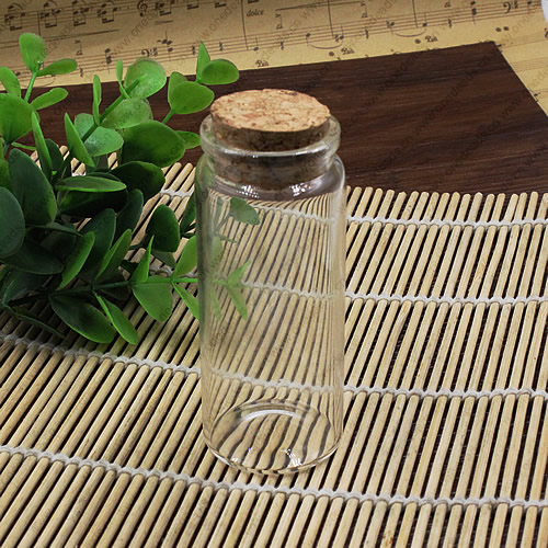 Small Tiny Clear Empty Wishing Drift Glass mini cute Bottle Message Vial With Cork Stopper 37x91mm Height 91mm Sold by PC