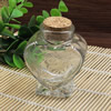 Small Tiny Clear Empty Wishing Drift Glass mini cute Bottle Message Vial With Cork Stopper 41x62x75mm Height 75mm Sold by PC
