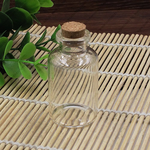 Small Tiny Clear Empty Wishing Drift Glass mini cute Bottle Message Vial With Cork Stopper 30x55mm Height 55mm Sold by PC