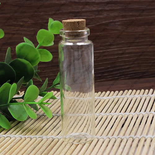 Small Tiny Clear Empty Wishing Drift Glass mini cute Bottle Message Vial With Cork Stopper 21x70mm Height 70mm Sold by PC