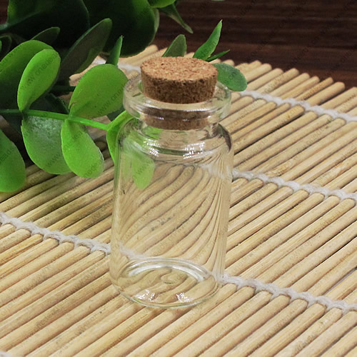 Small Tiny Clear Empty Wishing Drift Glass mini cute Bottle Message Vial With Cork Stopper 22x40mm Height 40mm Sold by PC