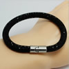 2016 New Various colors for choice single wrap tube mesh bracelet with Glass Crystal Beads and Magnetic Clasps Length 19-21cm Sold by Strand