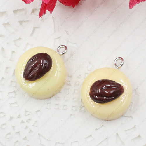 Fashion Resin Cake Pendants & Charms For Children DIY Jewelry Necklace & Bracelet Accessory 17x17mm ,Sold by PC