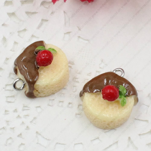 Fashion Resin Cake Pendants & Charms For Children DIY Jewelry Necklace & Bracelet Accessory 16x16mm ,Sold by PC