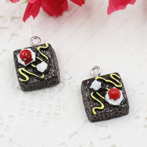 Fashion Resin Cake Pendants & Charms For Children DIY Jewelry Necklace & Bracelet Accessory 14mm ,Sold by PC