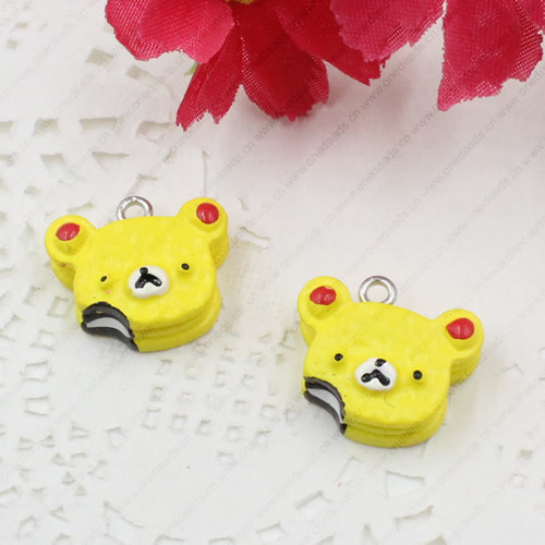 Fashion Resin Cake Pendants & Charms For Children DIY Jewelry Necklace & Bracelet Accessory 13x18mm ,Sold by PC